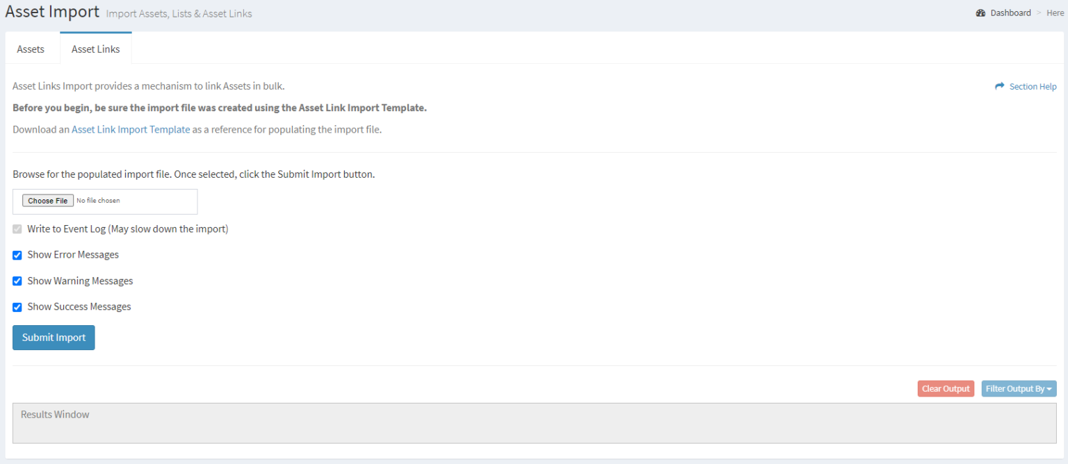 Asset Links ReadyWorks User Guide